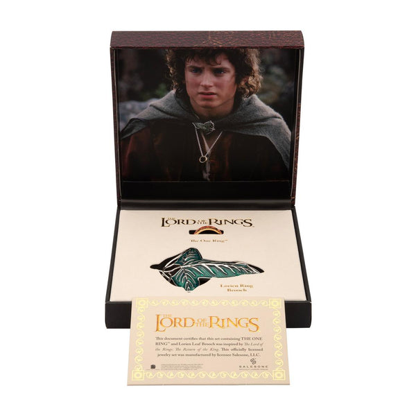 Lord of the Rings Frodo's Leaf Brooch and The One Ring Collectors Box