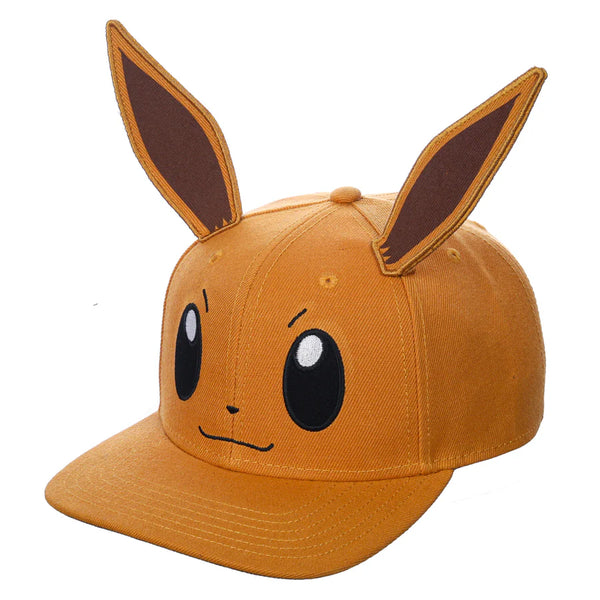 Bioworld Pokemon Eevee 3D Cosplay Pre-Curved Snapback Hat