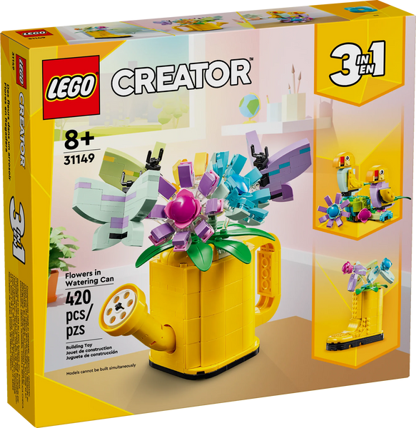 LEGO Creator 3 in 1 Flowers in Watering Can Building Toy - 31149