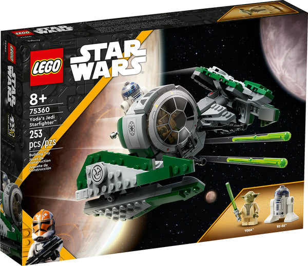 LEGO Star Wars: The Clone Wars Yoda’s Jedi Starfighter Star Wars Collectible for Kids Featuring Master Yoda Figure with Lightsaber Toy - 75360