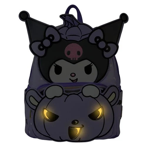 Loungefly Sanrio Kuromi Pumpkin Light Up Mini-Backpack