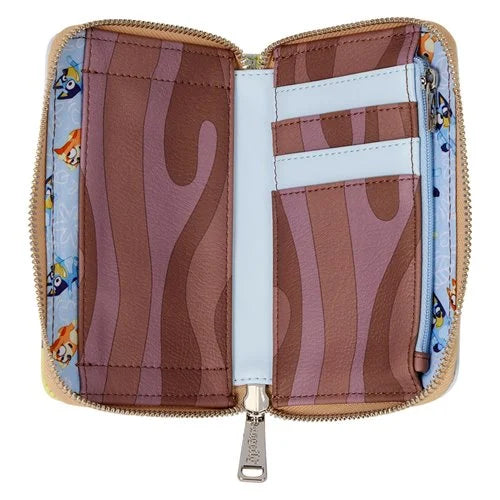 Lounge Fly Bluey Backyard Zip-Around Wallet