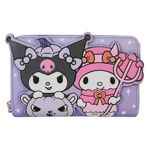 Loungefly Hello Kitty and Friends Sanrio Kuromi Pumpkin Zip-Around Wallet