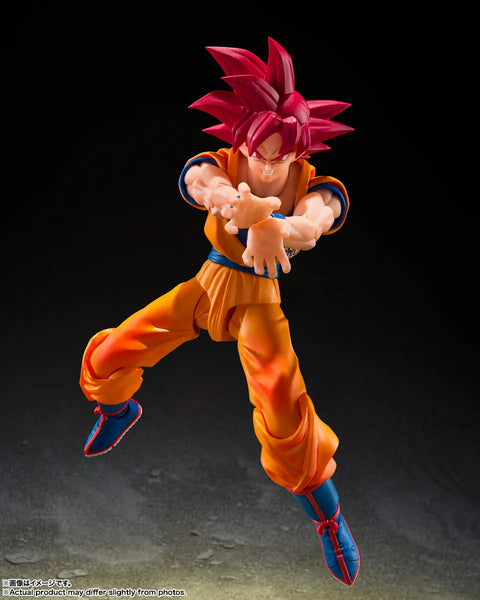 Dragon Ball Z S.H.Figuarts Super Saiyan God Son Goku God Aura Posable Action Figure