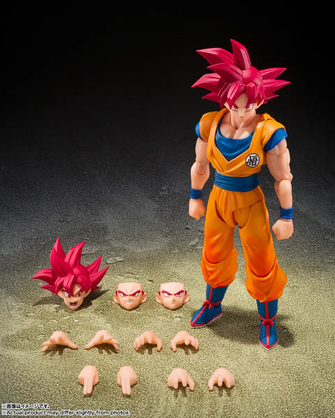 Dragon Ball Z S.H.Figuarts Super Saiyan God Son Goku God Aura Posable Action Figure
