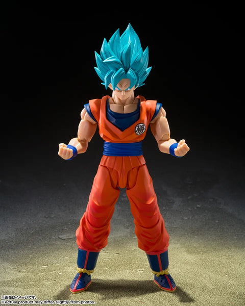 Dragon Ball Z S.H.Figuarts Super Saiyan Son Goku Blue Power Transcending Limits Posable Action Figure