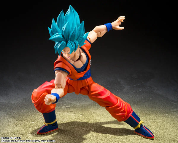 Dragon Ball Z S.H.Figuarts Super Saiyan Son Goku Blue Power Transcending Limits Posable Action Figure
