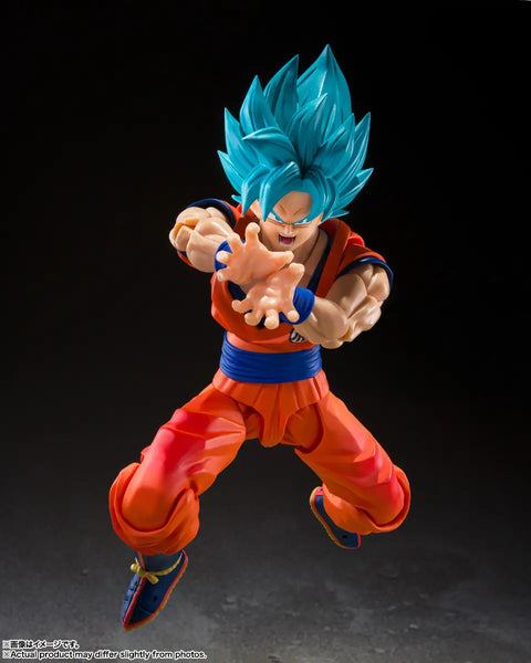 Dragon Ball Z S.H.Figuarts Super Saiyan Son Goku Blue Power Transcending Limits Posable Action Figure
