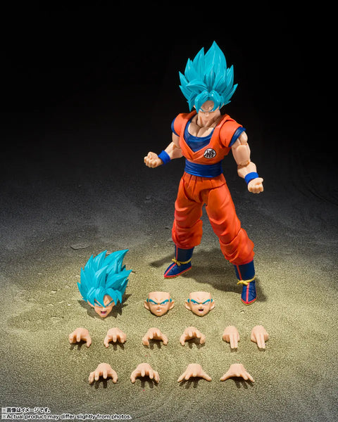 Dragon Ball Z S.H.Figuarts Super Saiyan Son Goku Blue Power Transcending Limits Posable Action Figure