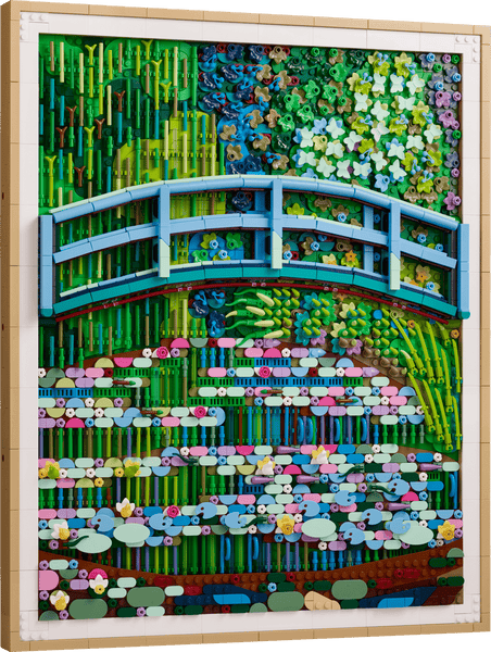 LEGO Art Claude Monet Bridge over a Pond of Water Lilies - Building set for Adults - Buildable Wall Art - 31220