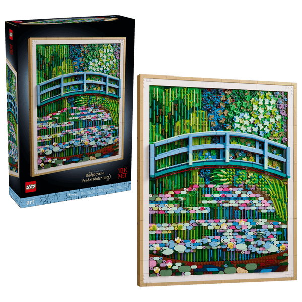 LEGO Art Claude Monet Bridge over a Pond of Water Lilies - Building set for Adults - Buildable Wall Art - 31220