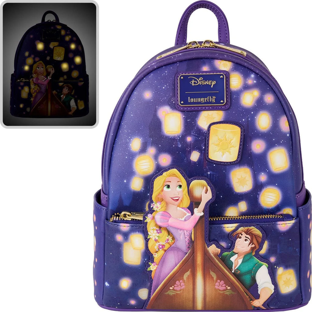 disney tangled mini backpack Loungefly Rapunzel Stained Glass Double Strap Shoulder Bag Excluisve Its the perfect way to show off one of your favorite Disney Princesses Loungefly Disney Tangled Mini Backpack