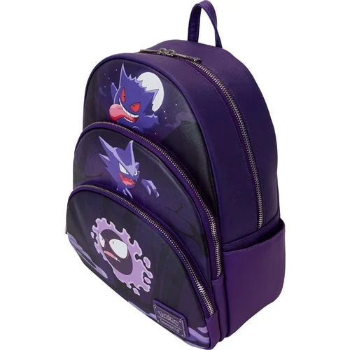 Loungefly Pokemon Gengar Evolution Triple Pocket Backpack