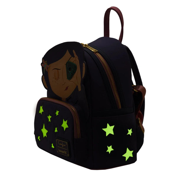Loungefly Coraline Stars Cosplay Glow-in-the-Dark Mini-Backpack