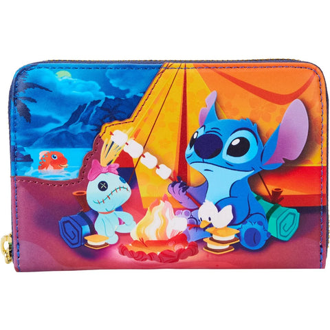 LoungeFly Lilo & Stitch Camping Cuties Zip-Around Wallet