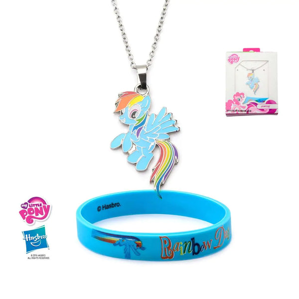 My little Pony Rainbow Dash Necklace and Bracelet Set