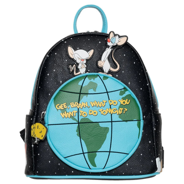 Loungefly Pinky and the Brain Take Over the World Mini-Backpack - Entertainment Earth Exclusive