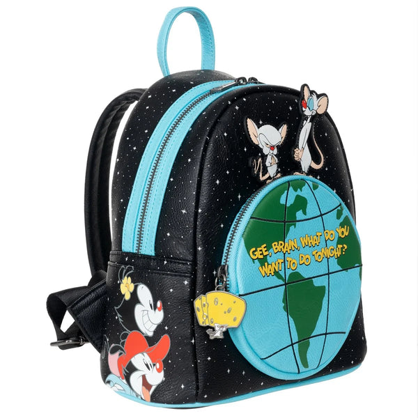 Loungefly Pinky and the Brain Take Over the World Mini-Backpack - Entertainment Earth Exclusive