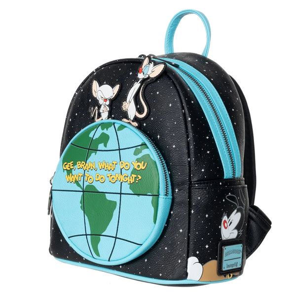 Loungefly Pinky and the Brain Take Over the World Mini-Backpack - Entertainment Earth Exclusive