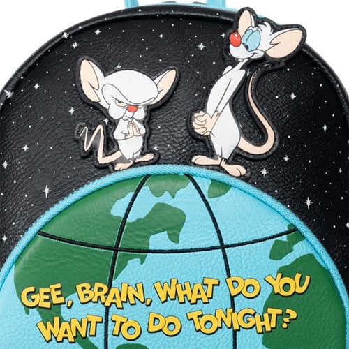 Loungefly Pinky and the Brain Take Over the World Mini-Backpack - Entertainment Earth Exclusive