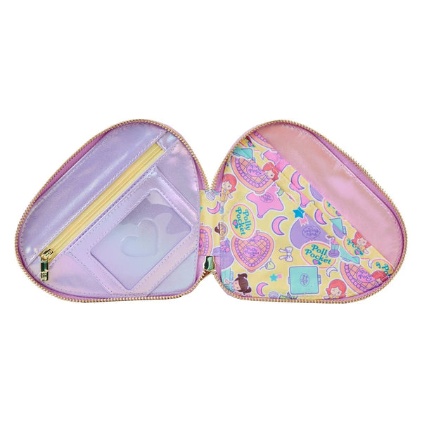 LoungeFly Polly Pocket Heart Compact Zip-Around Wallet