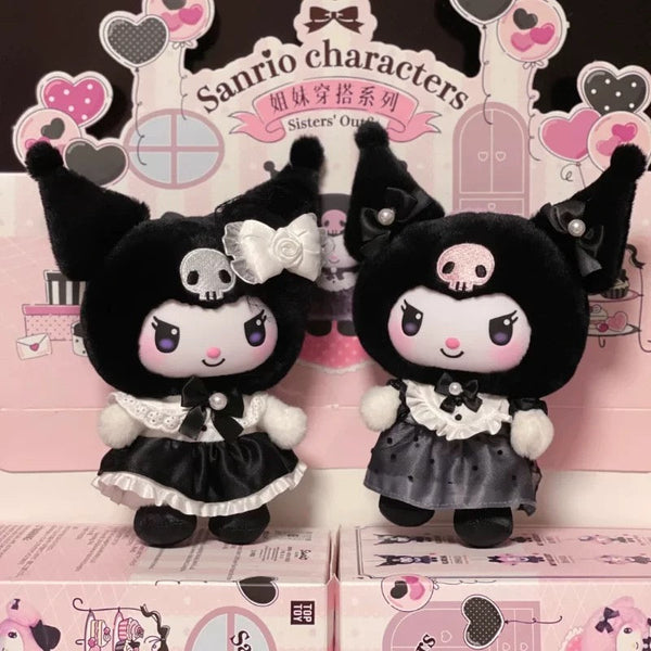 Hello Kitty SANRIO "Sisters' Outfit" Series Blind Box Vinyl Plush - Kuromi and My Melody