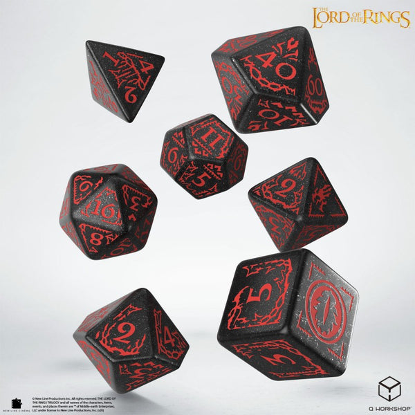 Lord of the Rings Mordor 7 Polyhedral Dice Set