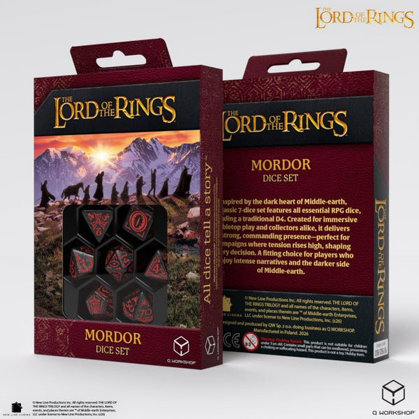 Lord of the Rings Mordor 7 Polyhedral Dice Set