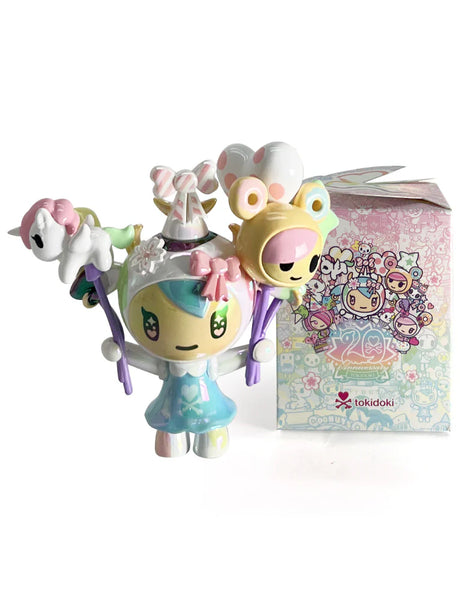 Tokidoki 20th Anniversary Blind Box including Donutella, Nijiko, Mozzarella, Adios, Mermicorno, and more