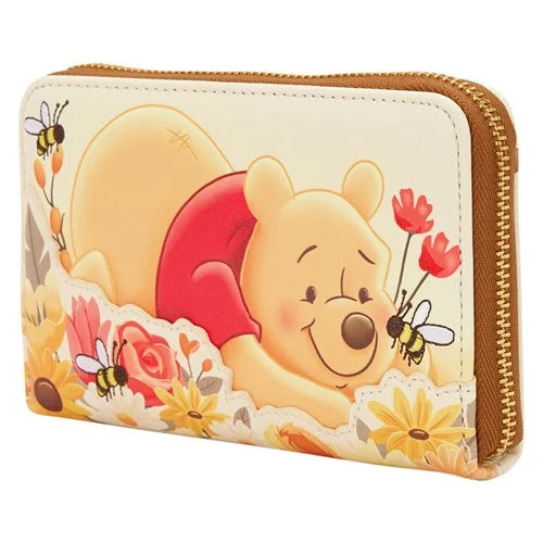 Loungfly Winnie the Pooh Floral Bee Zip Around Wallet