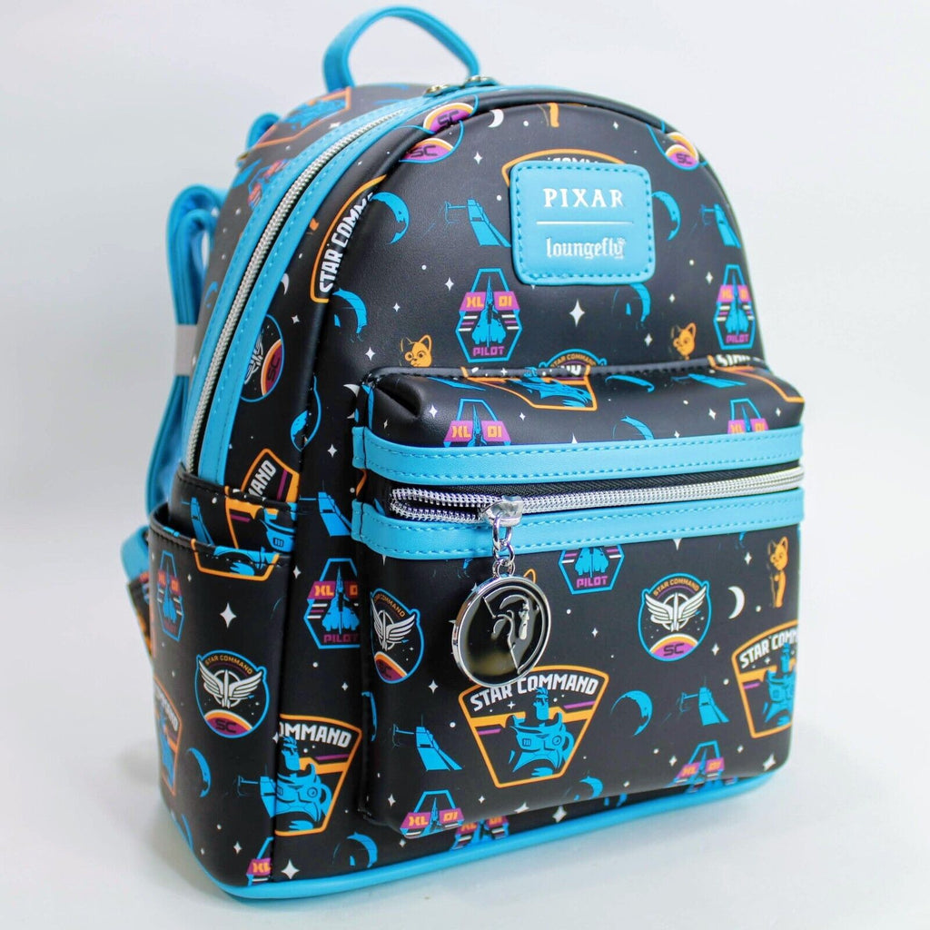 buzz lightyear backpack mini Loungefly Buzz Lightyear Star Command Mini Backpack Faux Leather EE Ex – Blueberry Cat