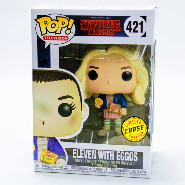 Funko Pop Stranger Things - Eleven with Eggos CHASE w/ Wig Vinyl Figure # 421