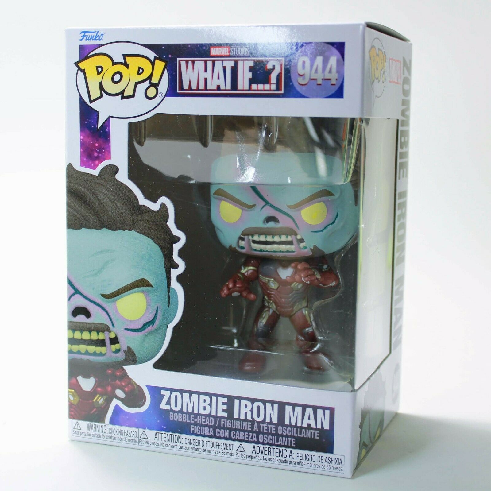 Funko Pop! Marvel What IF? Zombie Iron Man Vinyl Figure Bobble-Head #944