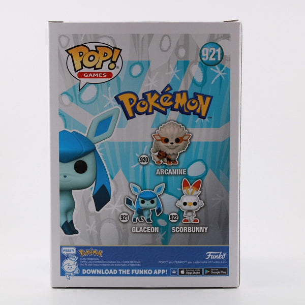 Funko Pop Games Pokemon Glaceon Vinyl Figure # 921 Eevee Evolution