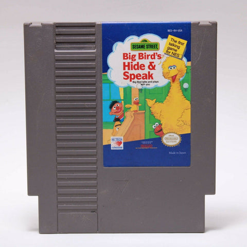 Sesame Street Big Bird's Hide & Speak - Nintendo NES - Cleaned, Tested & working