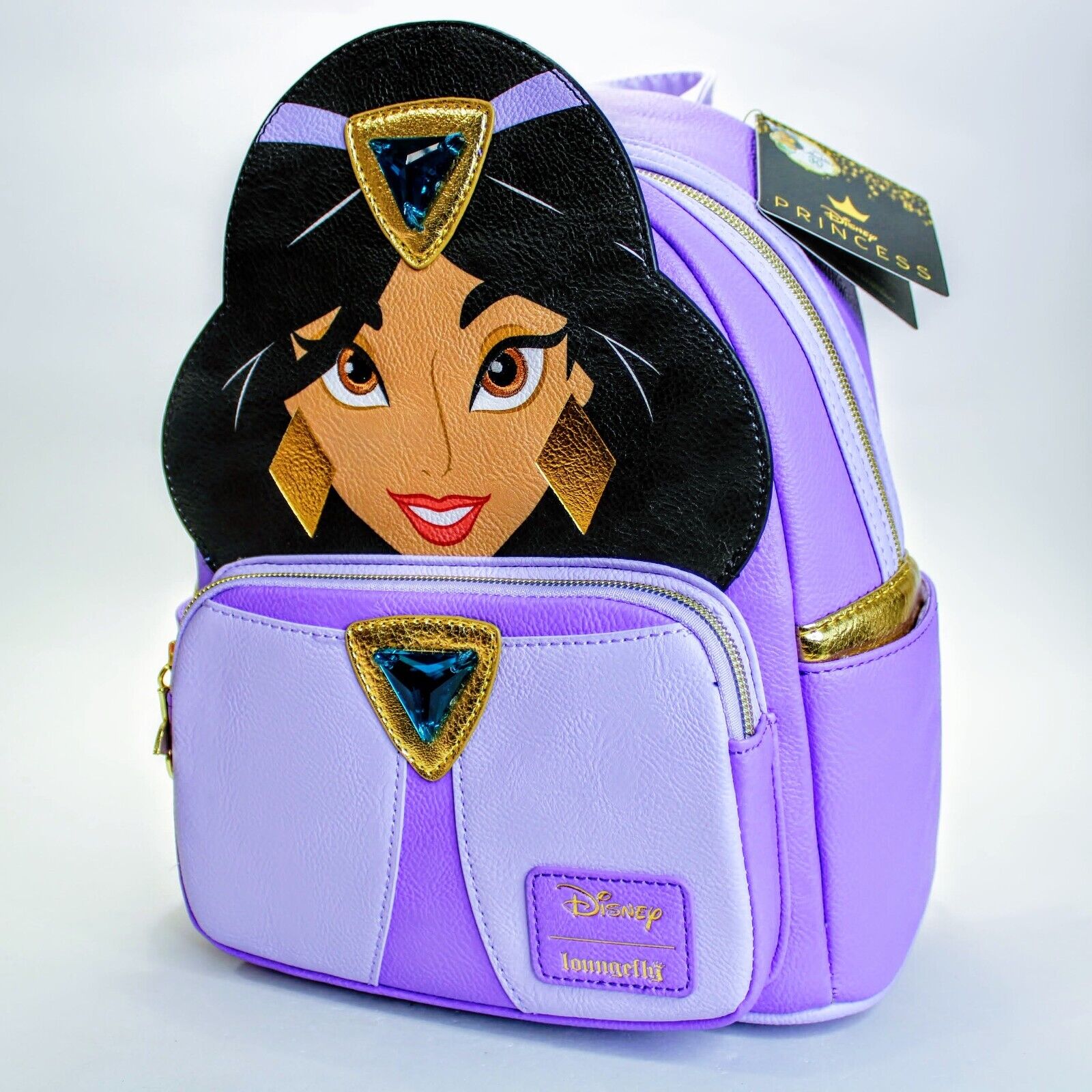 Loungefly Disney Aladdin Jasmine Purple Cosplay 11" Mini-Backpack EE Exclusive