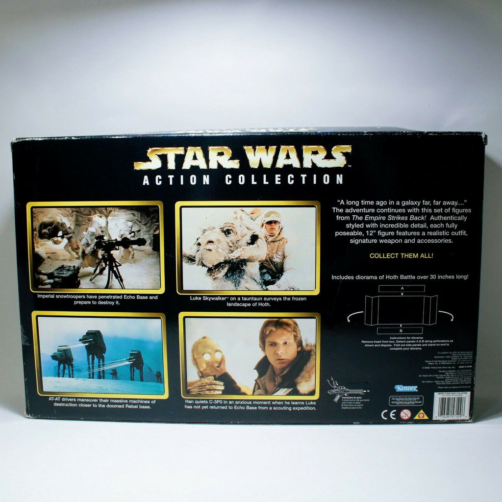 Star Wars Action Collection 12 Luke Skywalker in Hoth Gear, Han Solo in  Hoth Gear, Snowtrooper, at-at Driver Figure Set