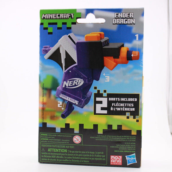 Nerf MicroShots Minecraft Ender Dragon Mini Blaster W/ 2 Darts