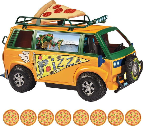 Teenage Mutant Ninja Turtles Mutant Mayhem Pizza Fire Van TMNT w/ Pizza Firing