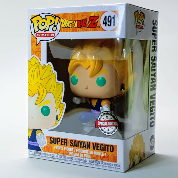 Funko Pop! Dragon Ball Z Super Saiyan Vegito - #491 Figure Exclusive DMG BOX