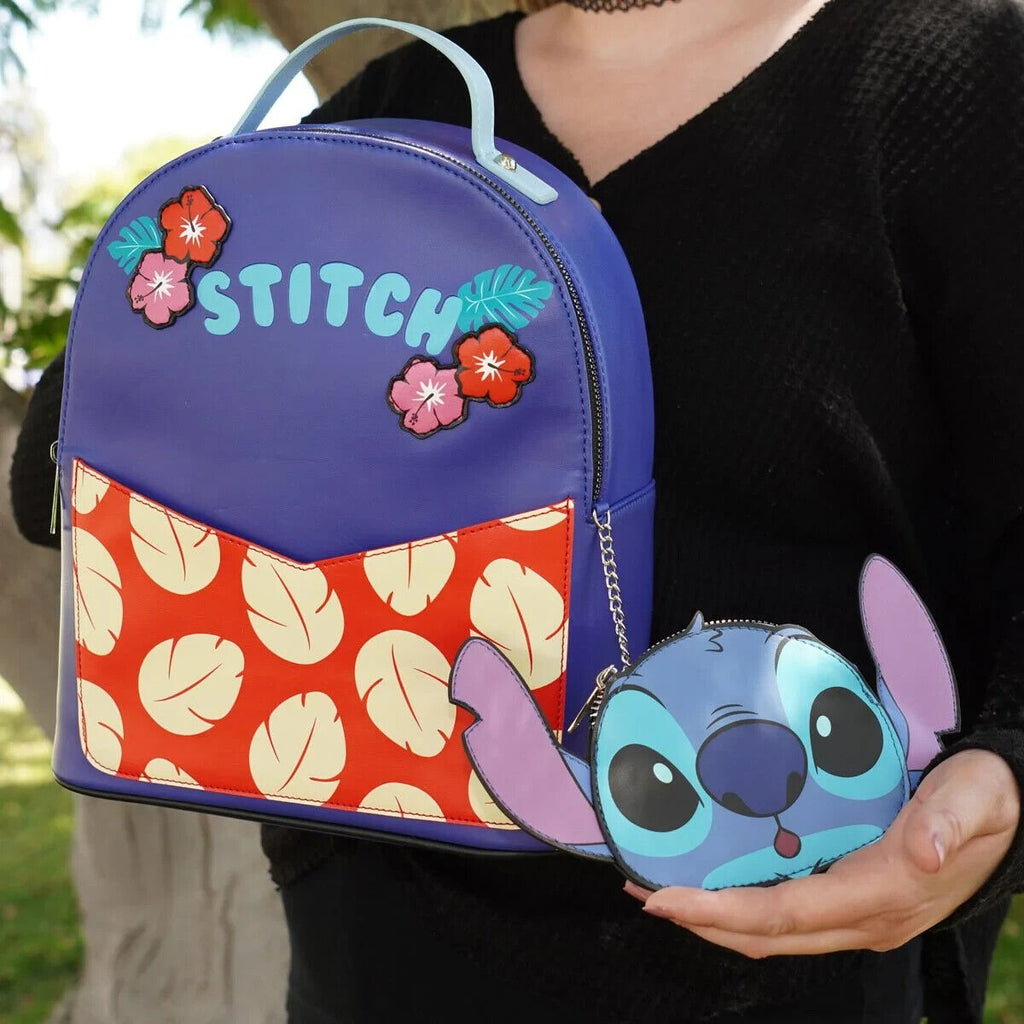 hawaiian mini backpack Lilo & Stitch Hawaiian Stitch Mini-Backpack / Bag EE Exclusive Amigo w – Blueberry Cat