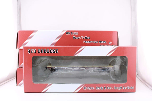 HO scale - Set of 4 CN close rd # - Red Caboose - Fishbelly Flatcar BLT 10-21