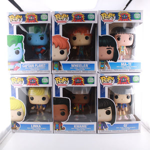 Funko Captain Planet Gi, Kwame, Ma-Ti, Linka and Wheeler, Set of 6 Funko Captain Planet Gi, Kwame, Ma-Ti, Linka and Wheeler, Set of 6