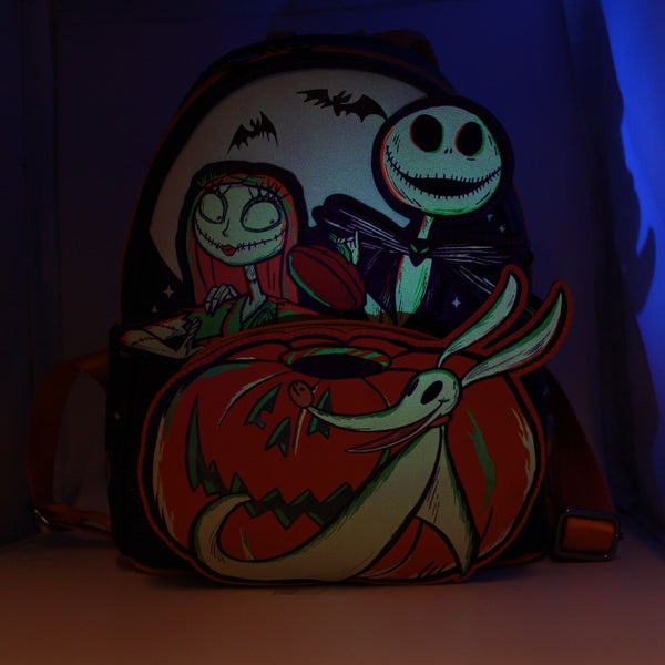 Loungefly Disney The Nightmare Before Christmas Glow-in-the-Dark Mini-Backpack