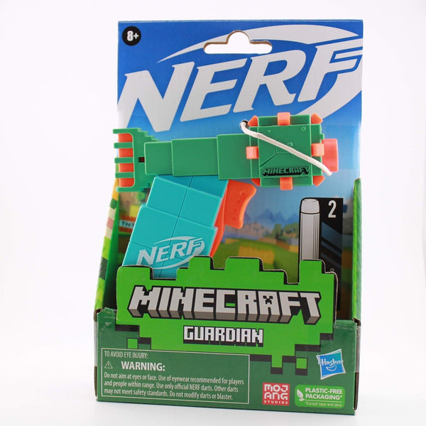 Nerf MicroShots Minecraft Guardian Mini Blaster W/ 2 Darts