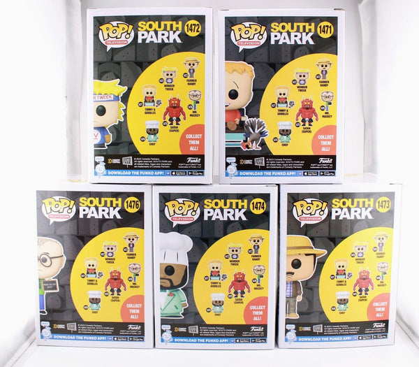 Funko Pop South Park Set of 5 - Mr. Mackey / Chef / Timmy / Randy / Tweek