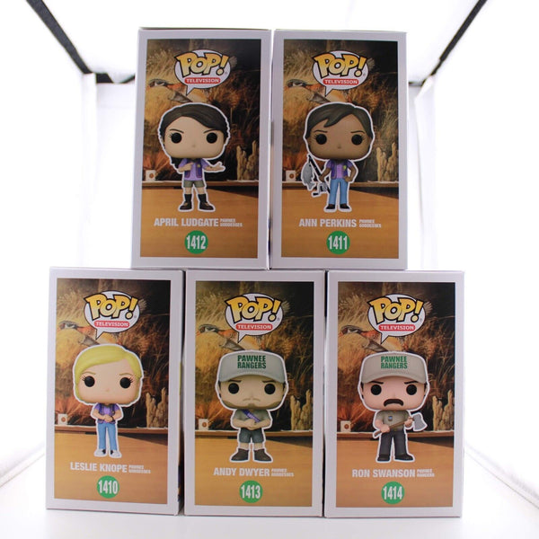 Funko Pop Parks and Recreation Set of 5 - Ron / Andy / April / Ann / Leslie