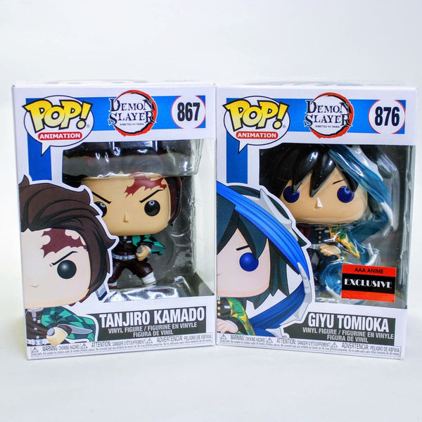 Funko Pop Anime Demon Slayer - Tanjiro Kamado / Giyu Tomioka AAA Exclusive Set