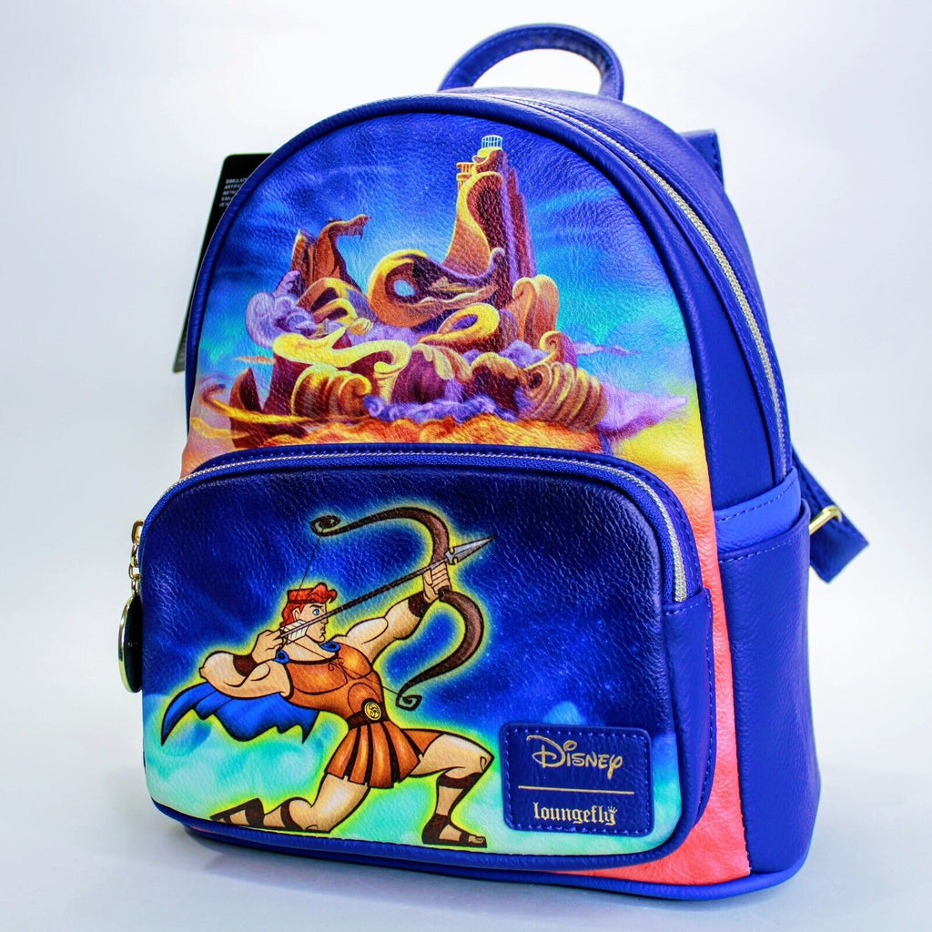 hercules loungefly mini backpack Loungefly Hercules Mount Olympus Mini-Backpack 11" Mini Backpack Bag E – Blueberry Cat