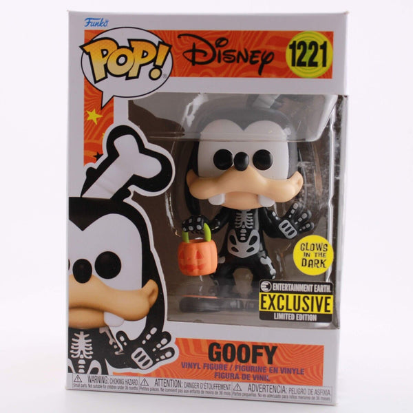 Funko Pop Disney Skeleton Goofy Exclusive Halloween GITD Vinyl Figure # 1221